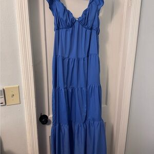 English Factory Royal Blue Maxi Dress